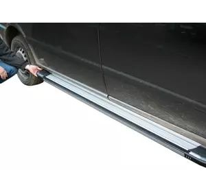 Бокові пороги Rainbow (2 шт., Алюміній) Коротка (short) і Середня (long) для Mercedes Vito W639 2004-2015рр Бокові пороги Rainbow (2 шт., Алюміній) Коротка (short) і Середня (long) для Mercedes Vito W639 2004-2015рр