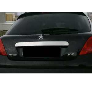 Накладка над номером (нерж) для Peugeot 207