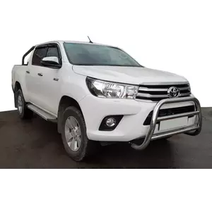 Кенгурятник WT007 (нерж) для Toyota Hilux 2015-2024 рр