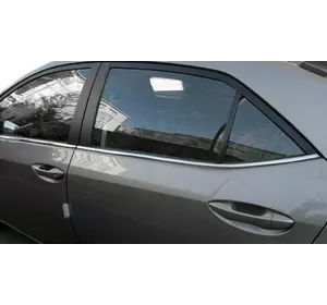 Нижня окантовка (4 шт, нерж) для Toyota Corolla 2013-2019 рр Нижня окантовка (4 шт, нерж) для Toyota Corolla 2013-2019 рр