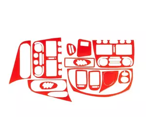 Накладки на панель (червоний колір) для Fiat Siena 1998-2024 рр Накладки на панель (червоний колір) для Fiat Siena 1998-2024 рр