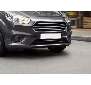 Накладки на бампер OmsaLine (2018-2024, 2 шт, нерж) для Ford Courier рр Накладки на бампер OmsaLine (2018-2024, 2 шт, нерж) для Ford Courier рр