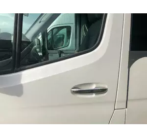 Накладки на ручки (нерж) 5 шт, OmsaLine - Італійська нержавійка для Mercedes Sprinter W907/W910 2018-2024 рр Накладки на ручки (нерж) 5 шт, OmsaLine - Італійська нержавійка для Mercedes Sprinter W907/W910 2018-2024 рр