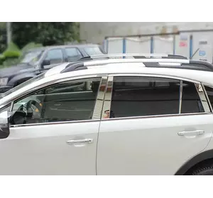 Молдинги дверних стояків Libao (4 шт, пласт) для Subaru XV 2011-2017 рр