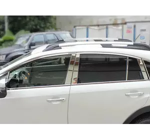 Молдинги дверних стояків Libao (4 шт, пласт) для Subaru XV 2011-2017 рр Молдинги дверних стояків Libao (4 шт, пласт) для Subaru XV 2011-2017 рр