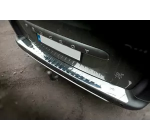Накладки на задній бампер Carmos V2 (нерж.) для Peugeot Partner Tepee 2008-2018рр