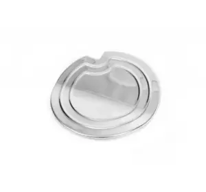 Накладка на лючок бензобака OmsaLine (нерж.) для Fiat Doblo II 2010-2022 рр Накладка на лючок бензобака OmsaLine (нерж.) для Fiat Doblo II 2010-2022 рр