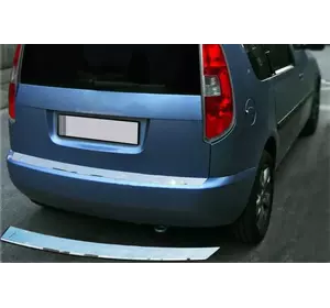 Накладка на задній бампер OmsaLine (нерж) Глянсова для Renault Lodgy 2013-2022 рр