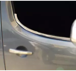 Окантовка вікон дверей (нерж.) OmsaLine - Італійська нержавійка для Citroen Berlingo 2008-2018 рр