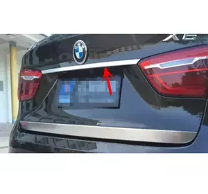 Хром планка над номером для BMW X6 F-16 2014-2019рр