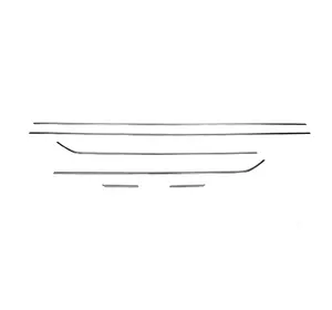Молдинг бічних стекол (3 дверний, 6 шт, нерж) для Seat Leon 2013-2020 рр