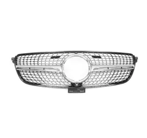 Тюнінг решітка радіатора (Diamond Silver) З місцем під камеру для Mercedes GLE coupe C292 2015-2019рр