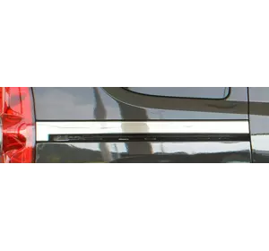 Молдинг під зсувну двері широкий (2 шт., нерж.) для Fiat Doblo II 2010-2022 рр Молдинг під зсувну двері широкий (2 шт., нерж.) для Fiat Doblo II 2010-2022 рр